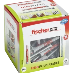 Fischer Universeelplug DuoPower 6x50mm met schroef 50 stuks