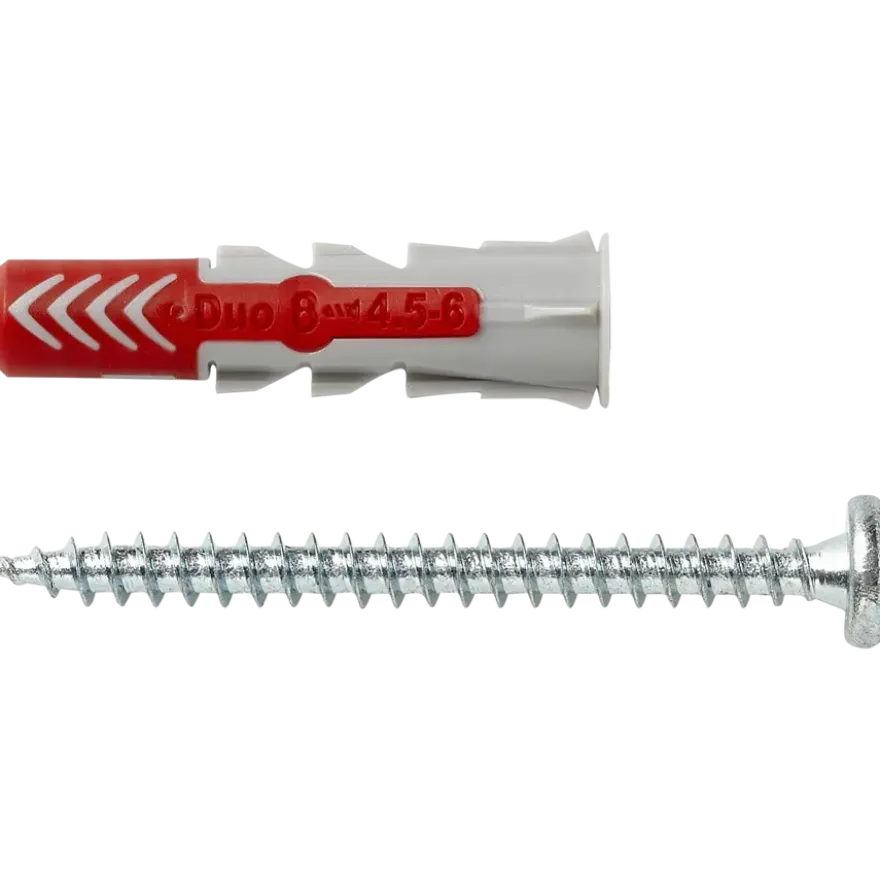 Fischer Universeelplug DuoPower 8x40 mm met bolkopschroef 50 stuks