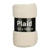 Fleece plaid beige - l180xb130cm