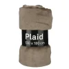 Fleece plaid beige 180 x 130 cm