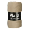 Fleece plaid bruin - l180xb130cm