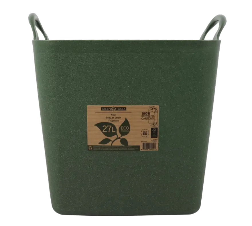 Flexibele kuip / emmer Groen 27L (100% gerecycled)
