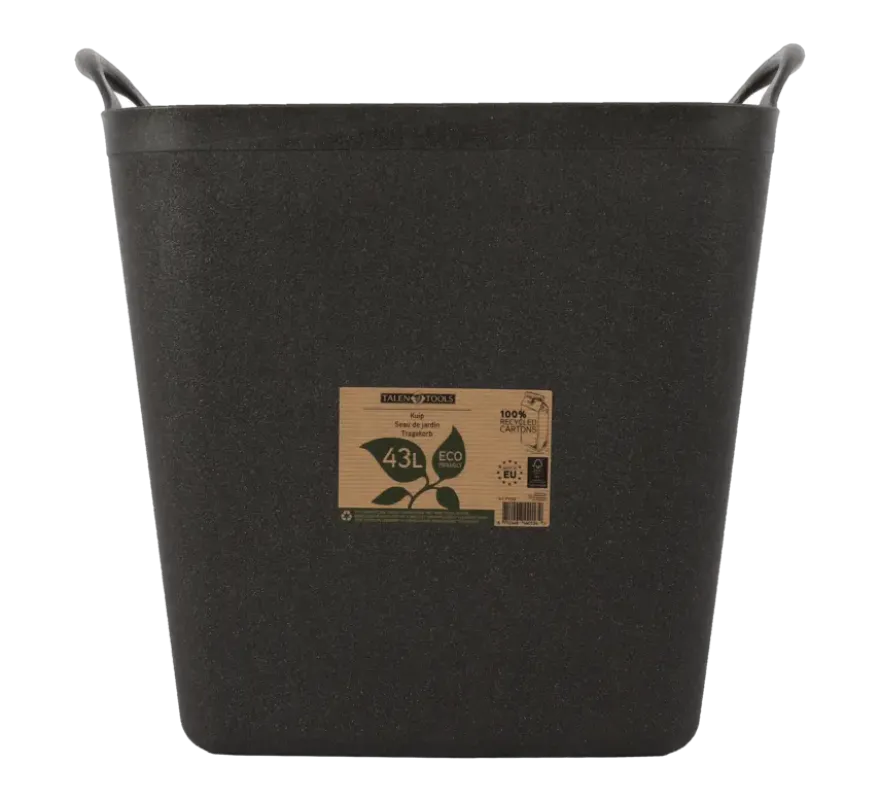 Flexibele kuip / emmer Zwart 43L (100% gerecycled)