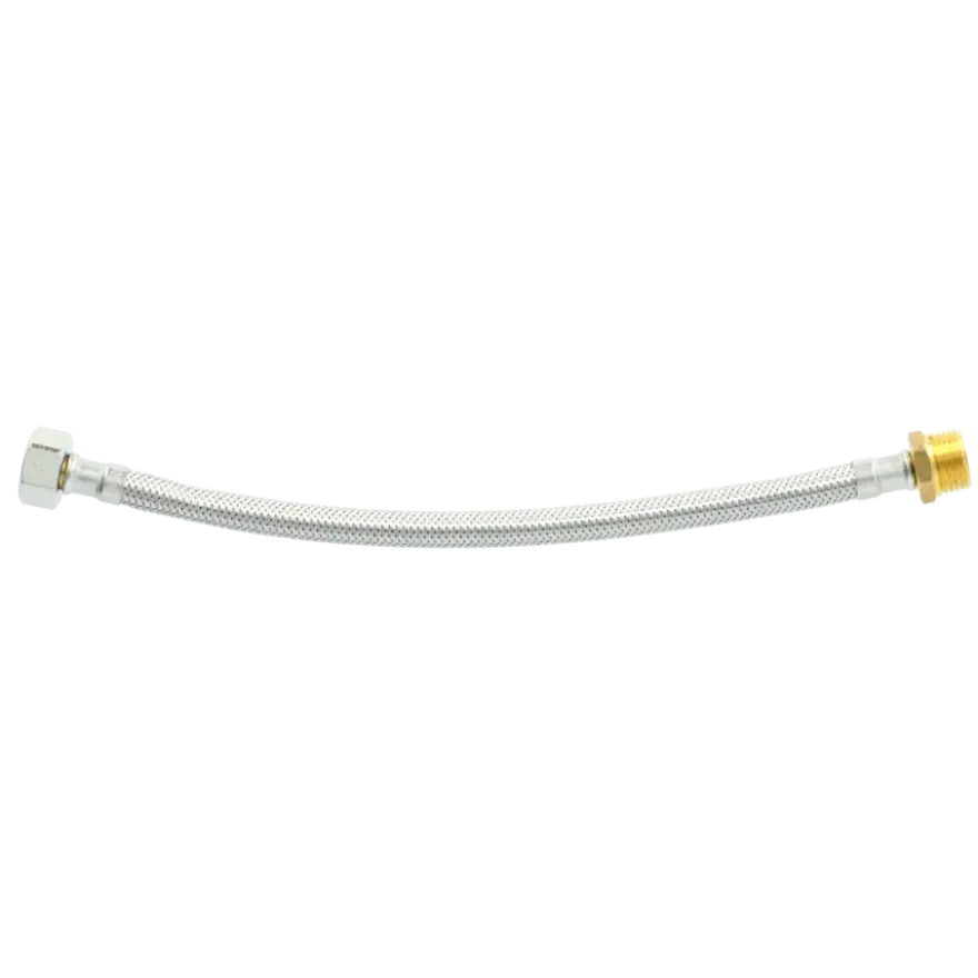 Flexibele slang 1/2" wartel 1/2" buitendraad 30 cm