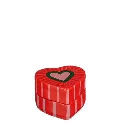 Franca opbergdoos hart rood - l10xb10xh7cm