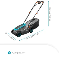 Gardena 18V grasmaaier Powermax P4A 32cm (P4A) incl. 4.0Ah accu + lader