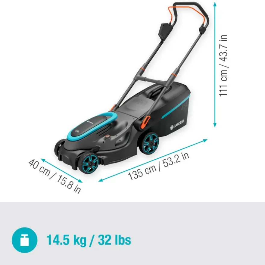 Gardena 2x18V grasmaaier Powermax P4A 37cm (zonder accu)