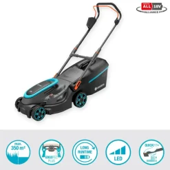 Gardena 2x18V grasmaaier Powermax P4A 37cm incl. twee 4.0Ah accu's + lader