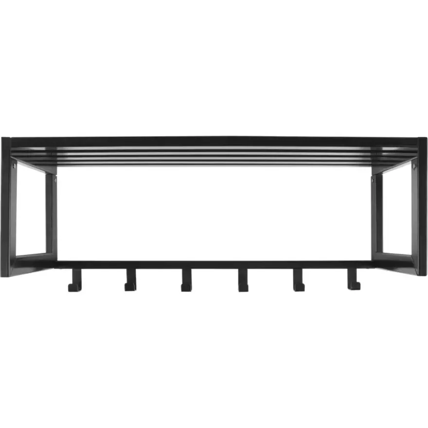 Garderobekapstok 6 haken Max zwart ijzer
