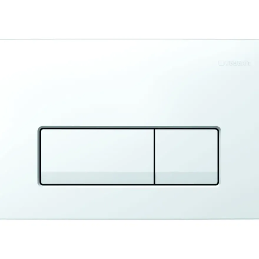 Geberit Delta 51 bedieningspaneel wit voor inbouwreservoir Duofix