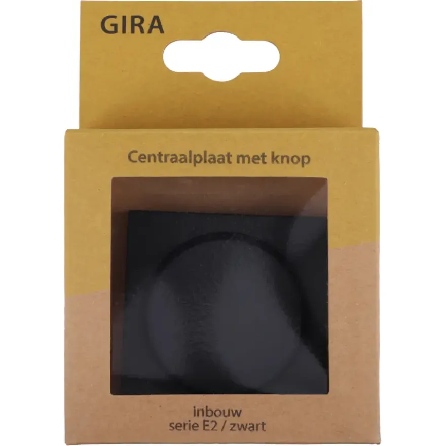 Gira E2 Inbouw Centraalplaat Dimmer Mat Zwart
