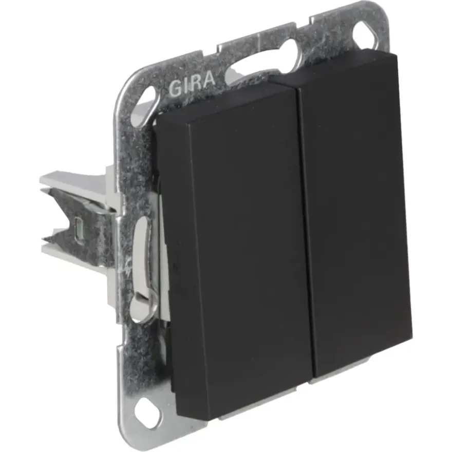 Gira E2 Inbouw Serieschakelaar Mat Zwart