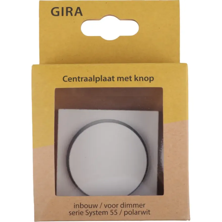 Gira ST55 centraalplaat dimmer wit