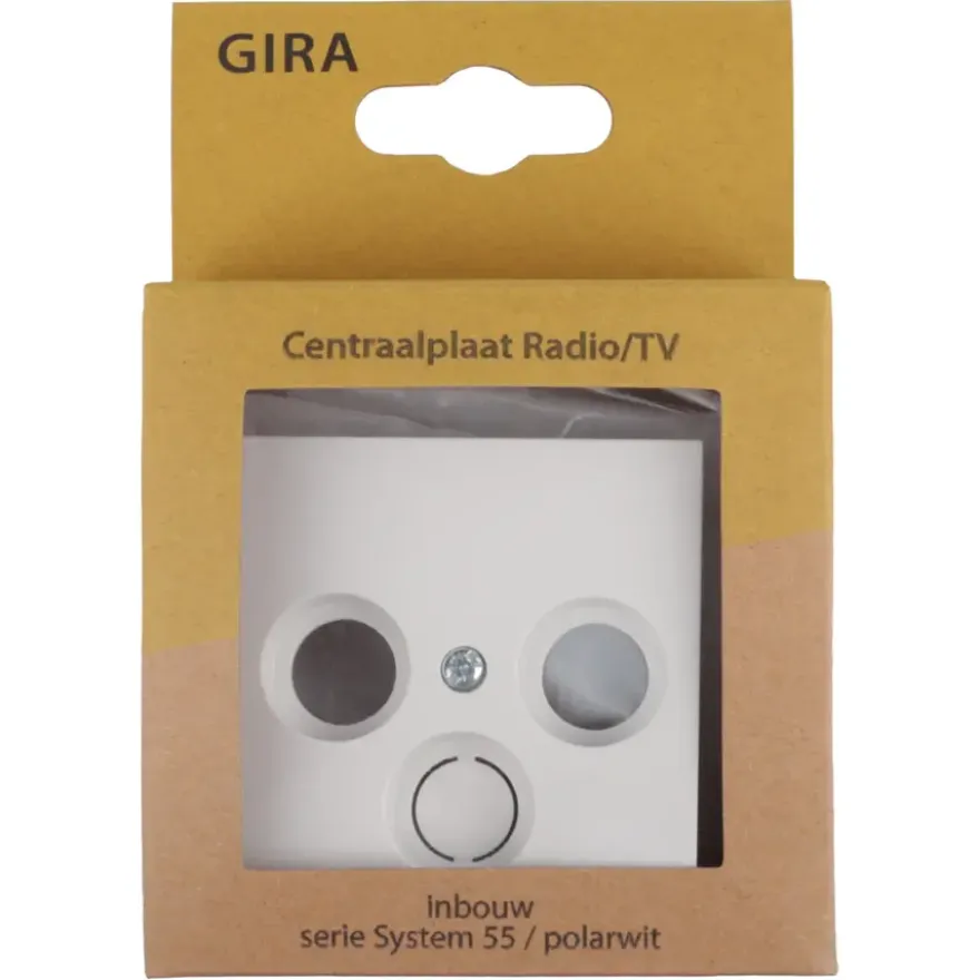Gira ST55 Centraalplaat Radio/TV Wit