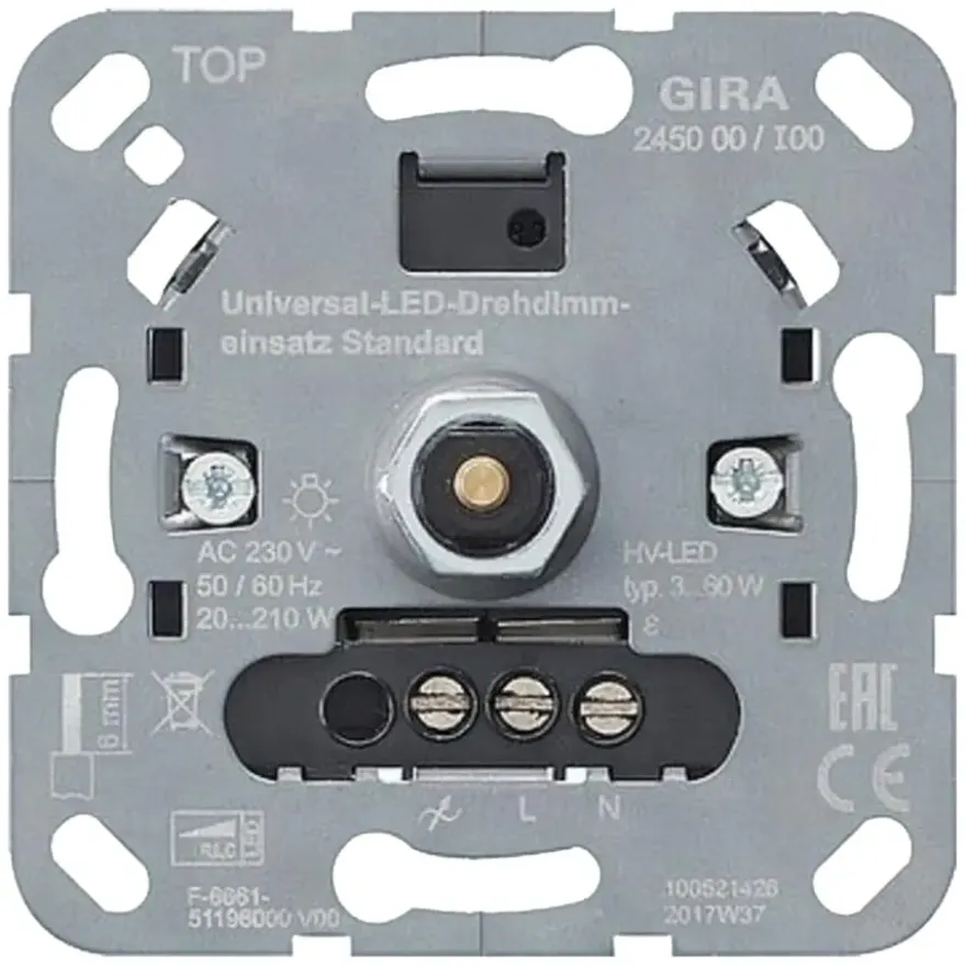 Gira ST55 inbouw dimmer LED/gloei/halogeen