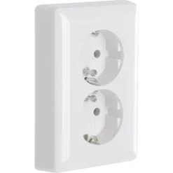 Gira ST55 Inbouw Dubbel Geaard Stopcontact Wit