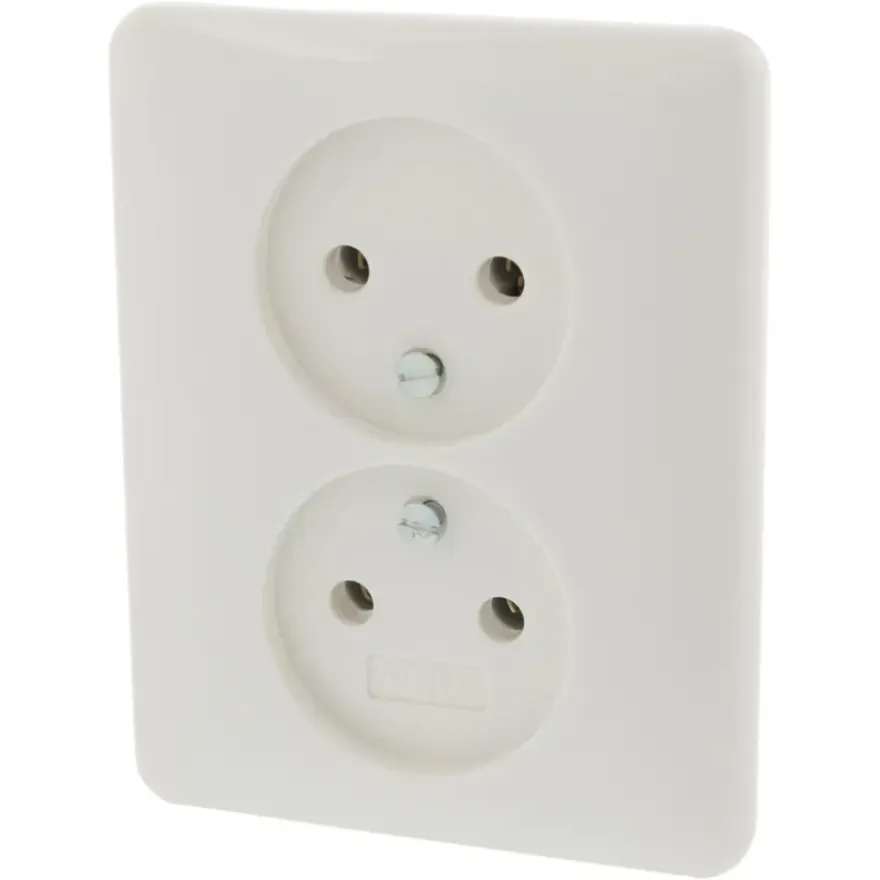 Gira ST55 Inbouw Dubbel Stopcontact Wit