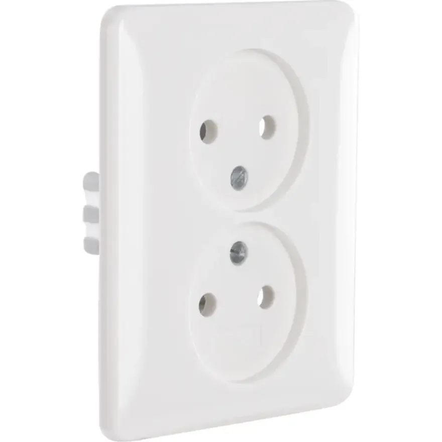 Gira ST55 Inbouw Dubbel Stopcontact Wit