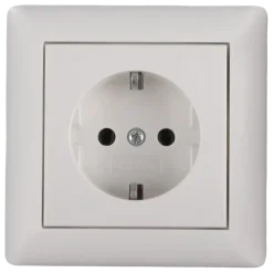 Gira ST55 inbouw enkel geaard stopcontact wit
