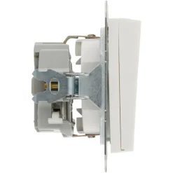 Gira ST55 inbouw enkel geaard stopcontact met klep wit