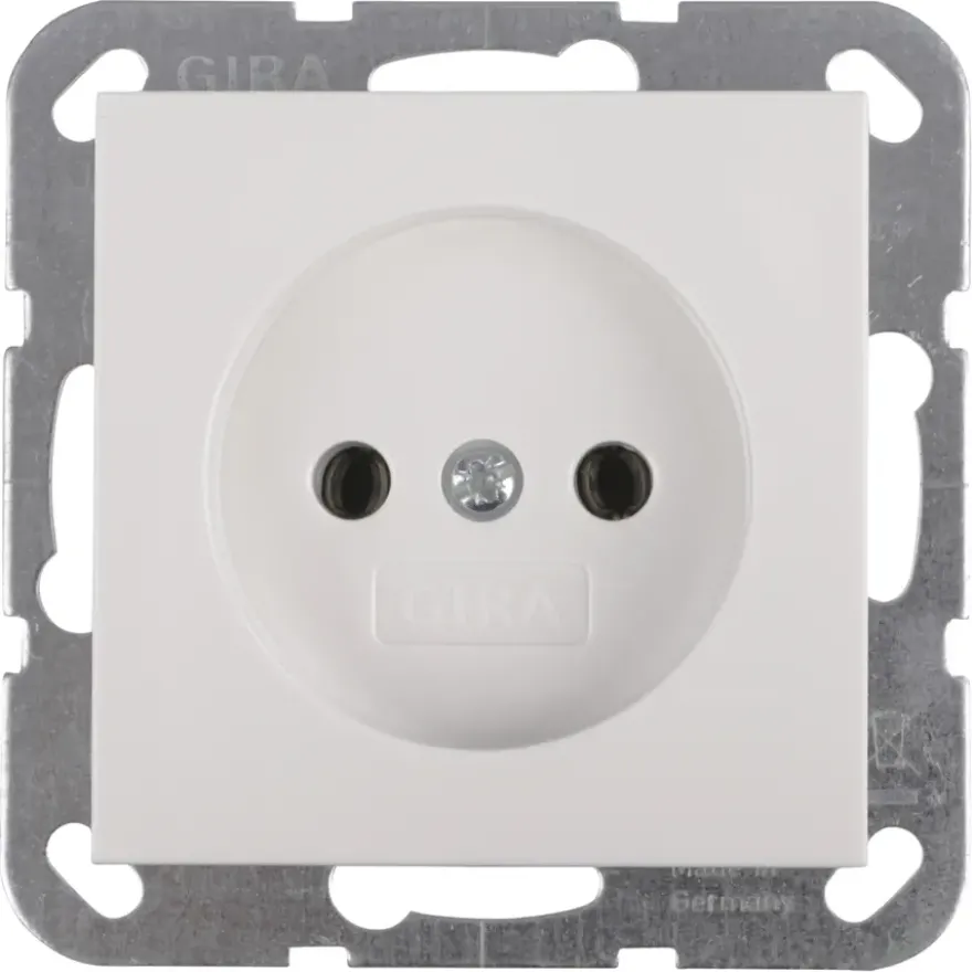 Gira ST55 inbouw enkel stopcontact wit