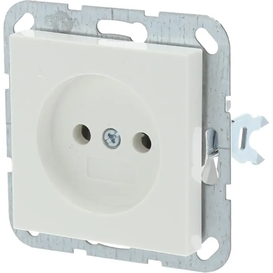 Gira ST55 inbouw enkel stopcontact wit