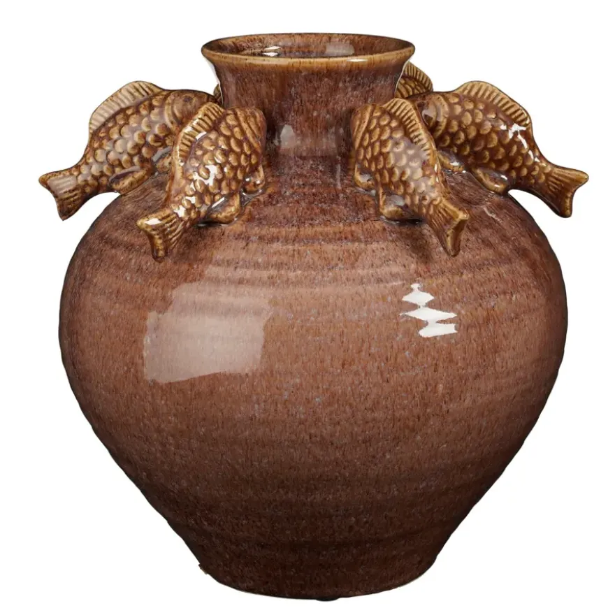 Gisele vaas bruin - h27xd25cm