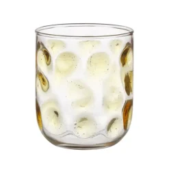 Glas met gele stippen