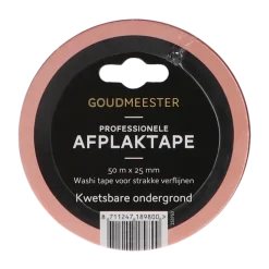 Goudmeester professionele schilderstape kwetsbare ondergrond 50 m x 25 mm