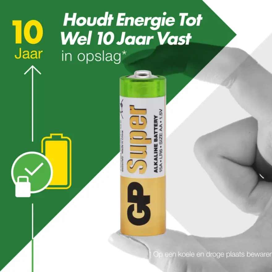 GP AA Batterij alkaline super 1.5V 4 stuks