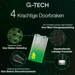 GP Batterij Alkaline super 9V