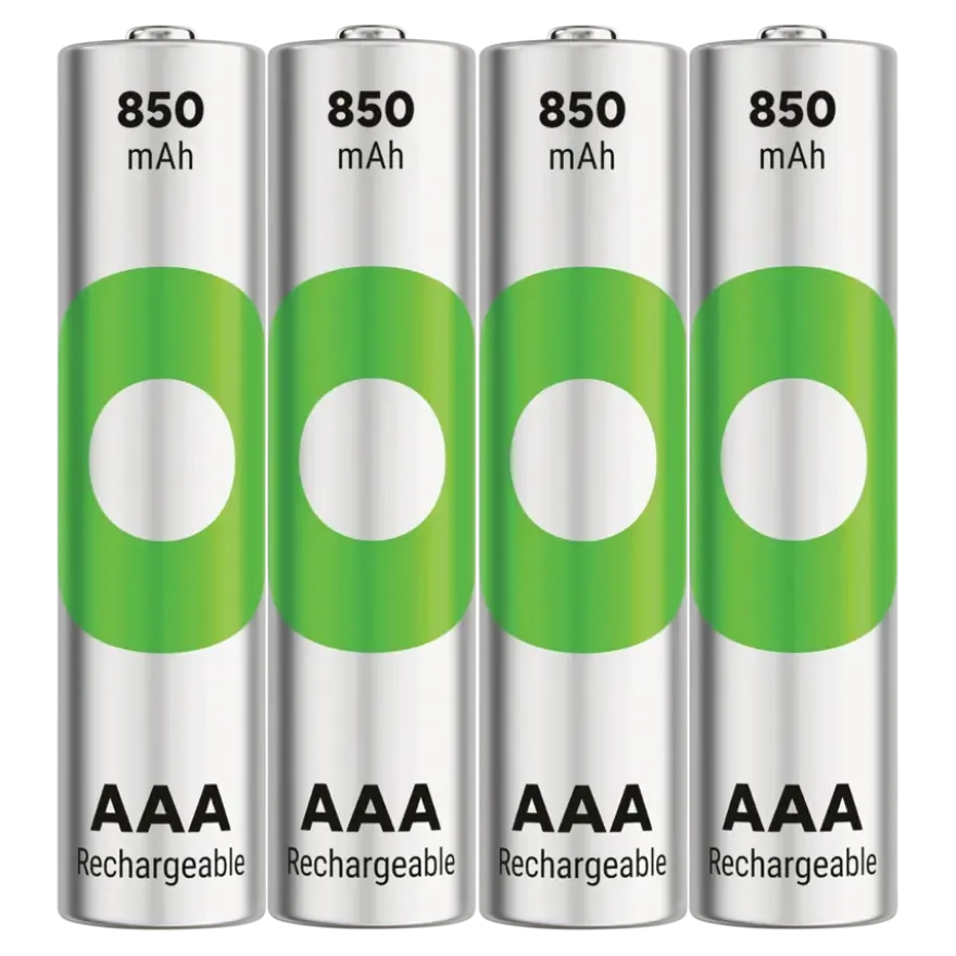 GP Batterij Oplaadbaar AAA NiMH 850 mAh ReCyko 1,2V 4 stuks (3+1)