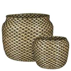 Gracy mand rond zwart- h34xd44cm