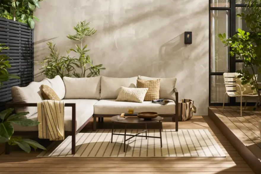 Graphic kussen beige - l55xb35xh10cm