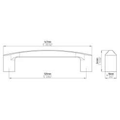 Greep Abel rvs look 147mm