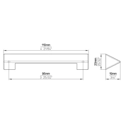 Greep Amy aluminium 110mm