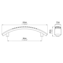 Greep Celine rvs look 128mm