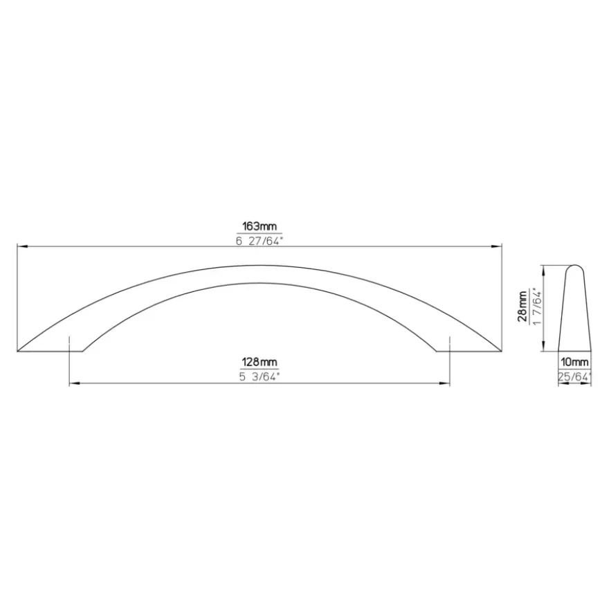 Greep Jose aluminium 160mm