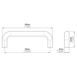 Greep Julie wit 106mm