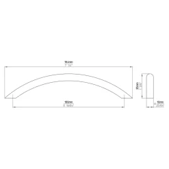 Greep Plien rvs 184mm