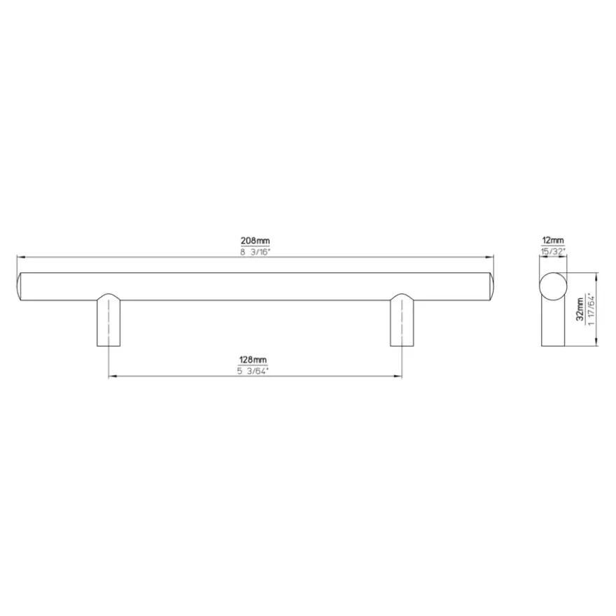 Greep Romy chroom glans 208mm
