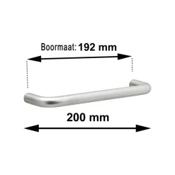 Greep Ronny rvs 200mm