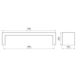 Greep Tara rvs 170mm