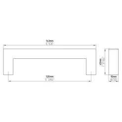 Greep Tessa rvs 143mm