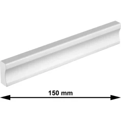 Greep Vierkant aluminium 150mm