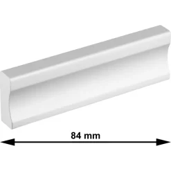 Greep Vierkant aluminium 84mm