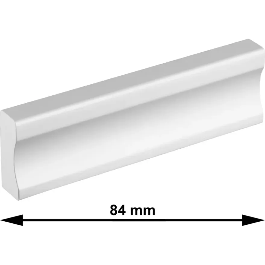 Greep Vierkant aluminium 84mm
