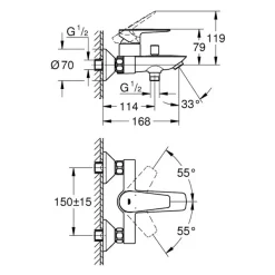 Grohe Badmengkraan Start Edge