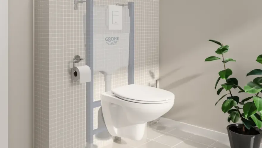 Grohe Bau Even inbouwreservoir met hangend toilet 5-in-1