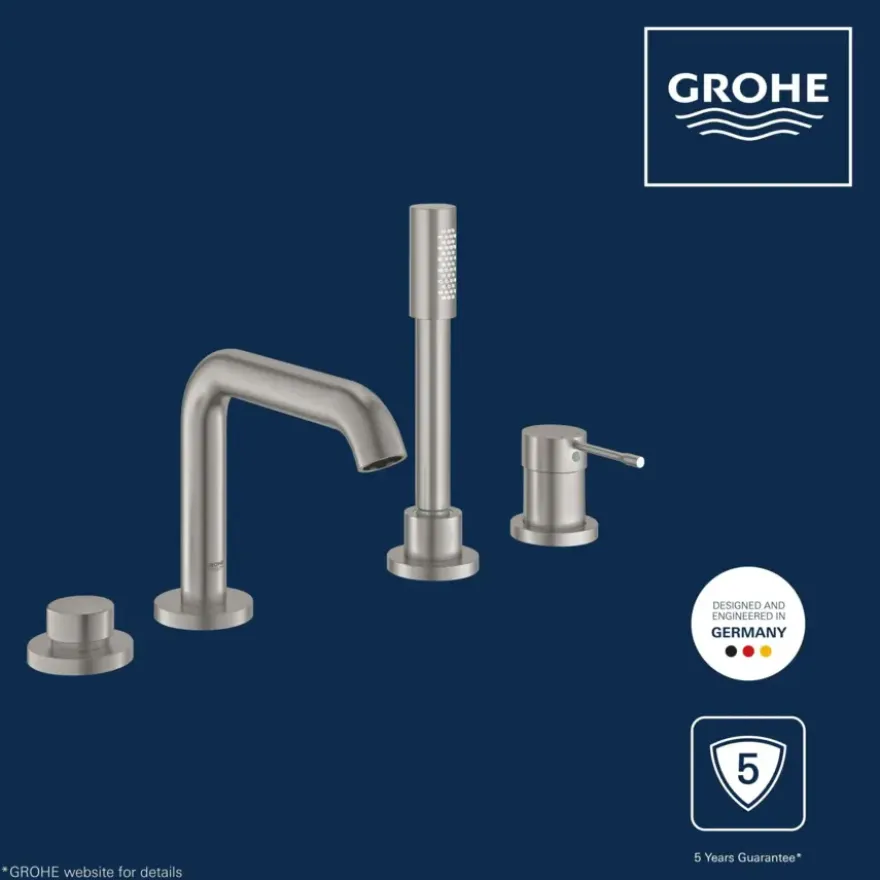 Grohe Colours Badrandcombinatie Essence New 4-delig RVS